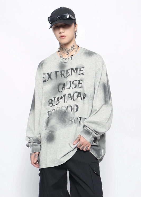 spray-painted blurred T-shirt gm16216