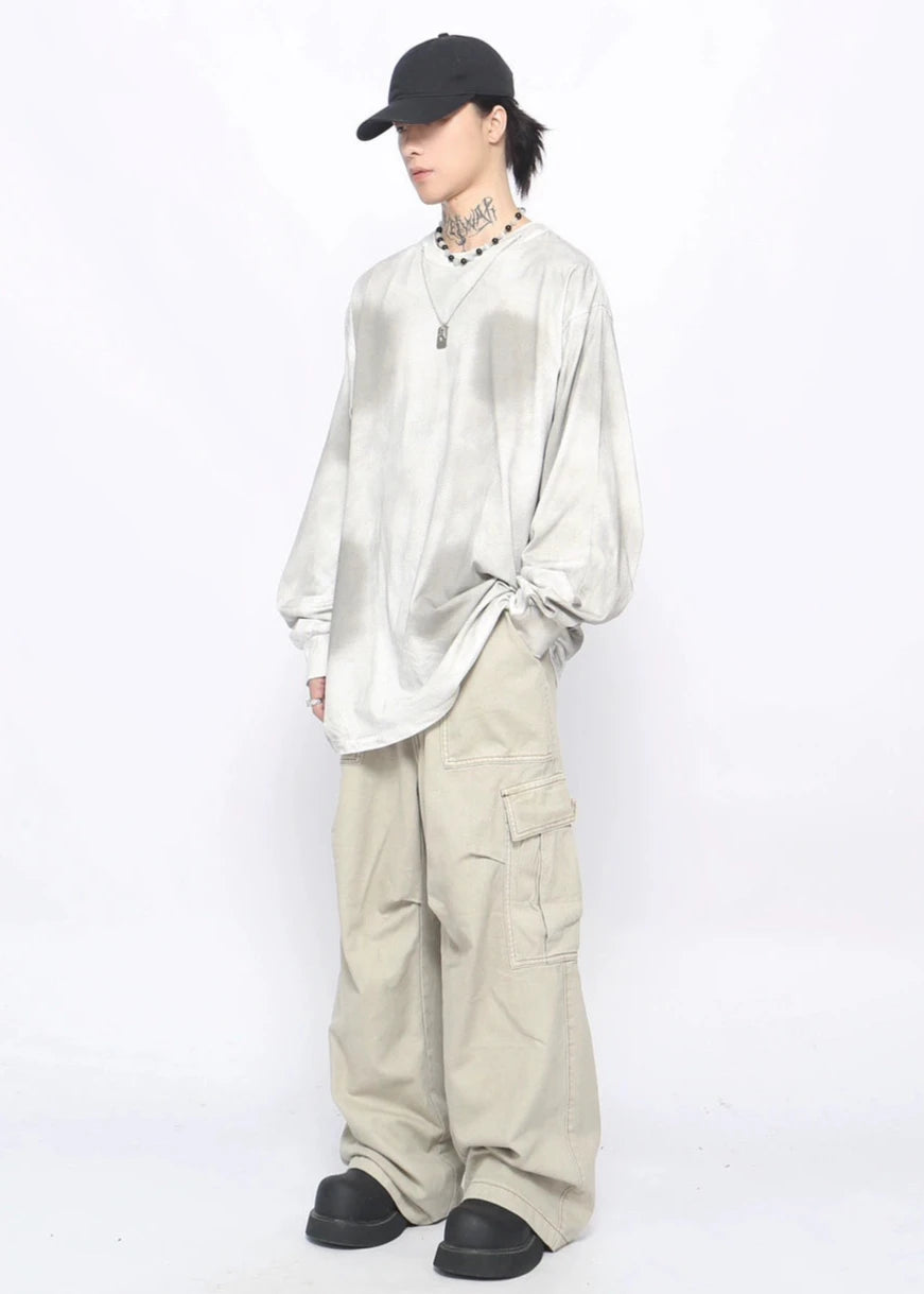 spray painted long T-shirt gm16121