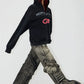 washed zip belt denim pants gm16017
