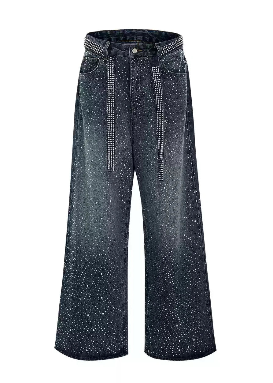 trend dots denim pants gm15920