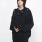 hem ripped round neck sweater gm16247