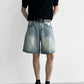 Washed Denim Half Pants gm16629