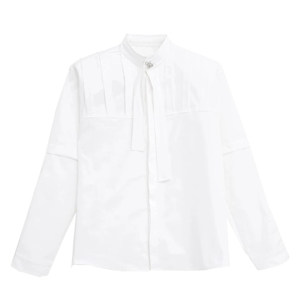 pleated long-sleeved shirt gm15348