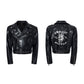 Smoke Damaged Cropped Rider Jacket gm16405