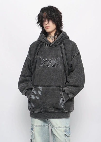 washed velvet hoodie gm16400