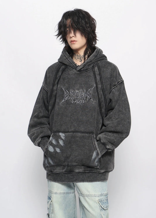 washed velvet hoodie gm16400