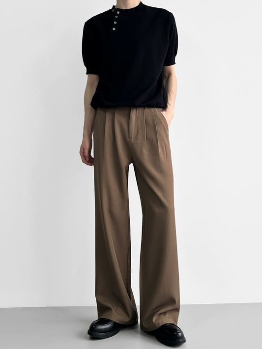 Drapey High-Waisted Wide Leg Trousers Pants gm16625