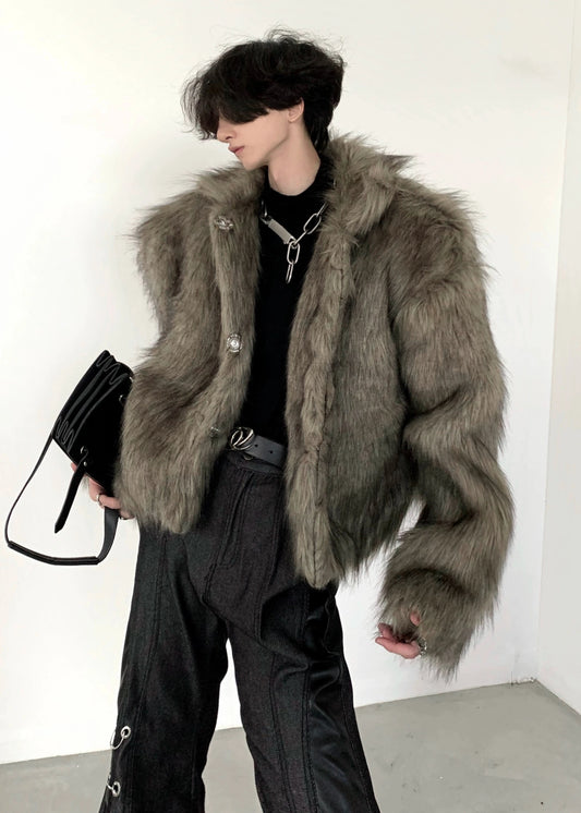 fur short retro jacket gm16337