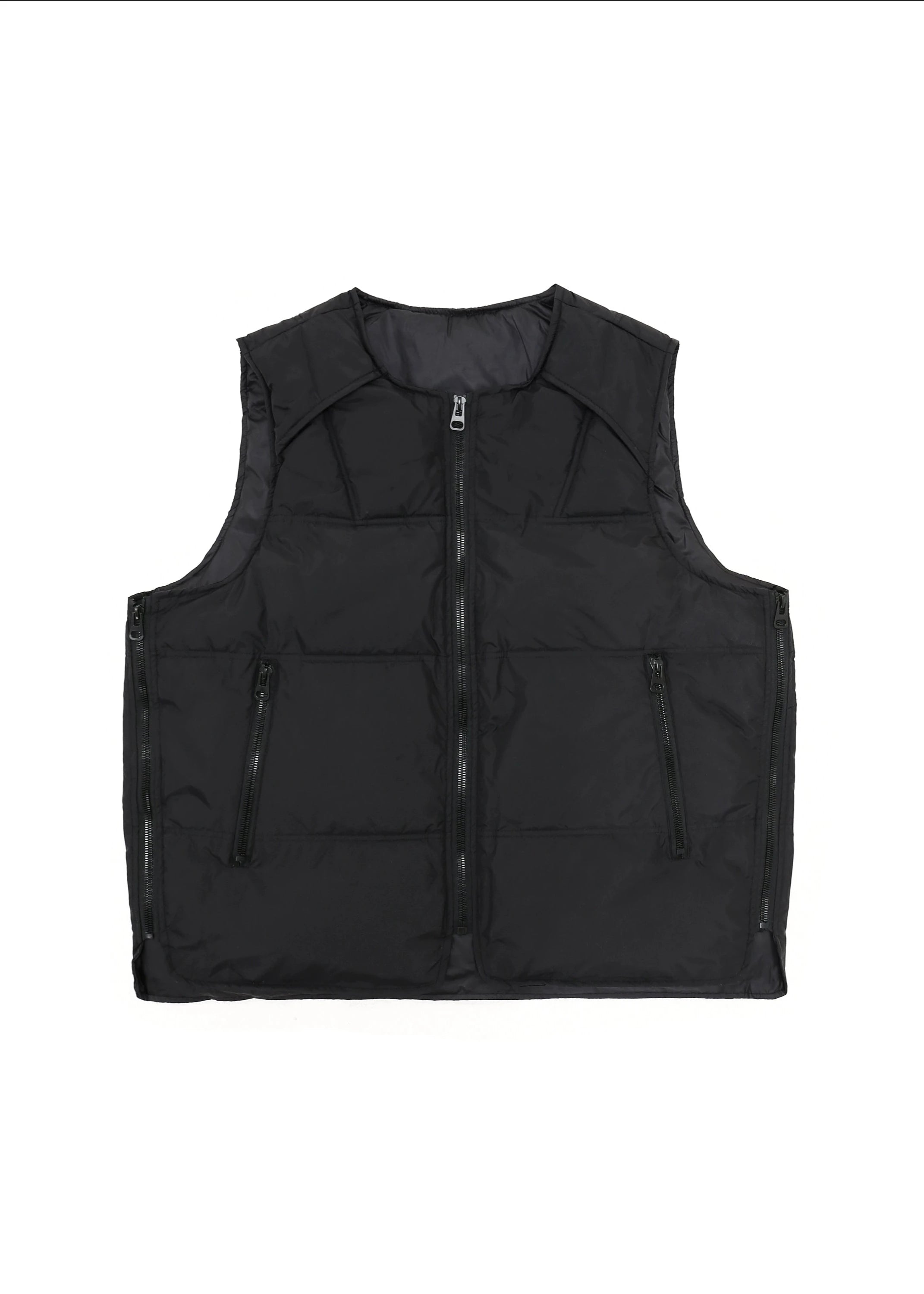 side zipper black vest gm16277