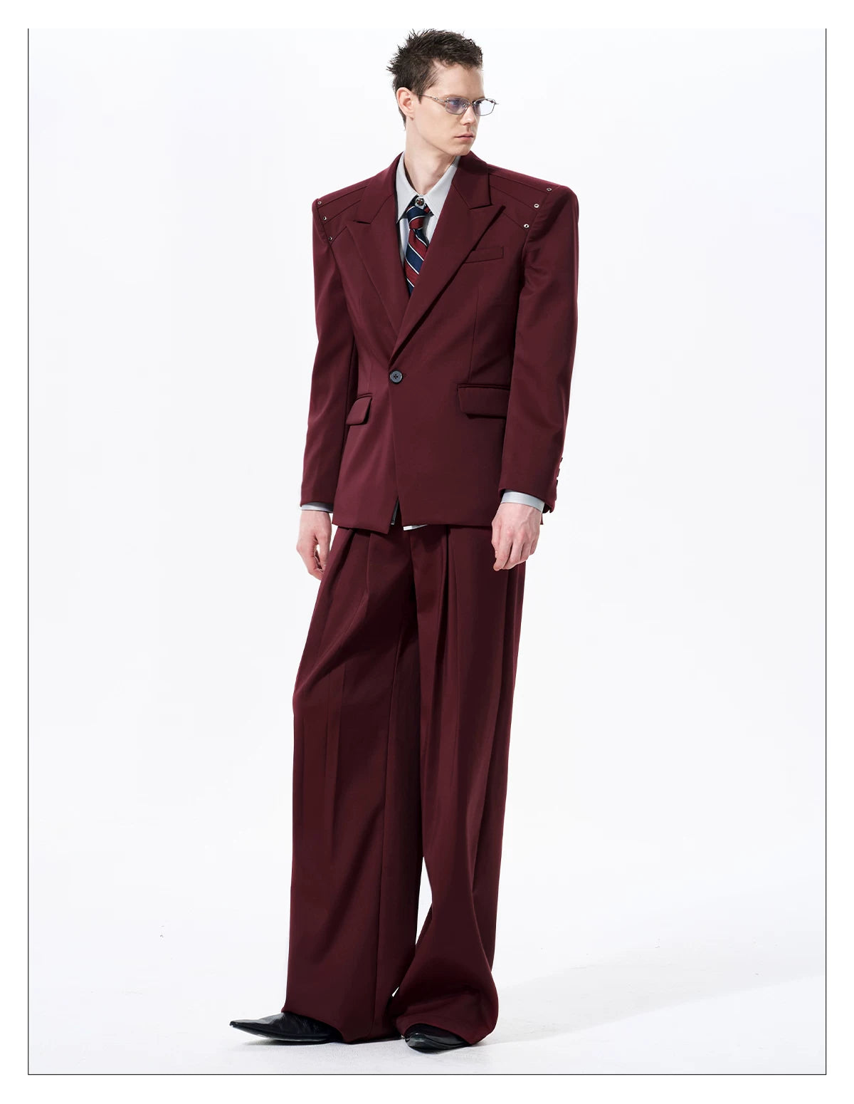 Eyelet Hardware Peaked Lapel Jacket 07