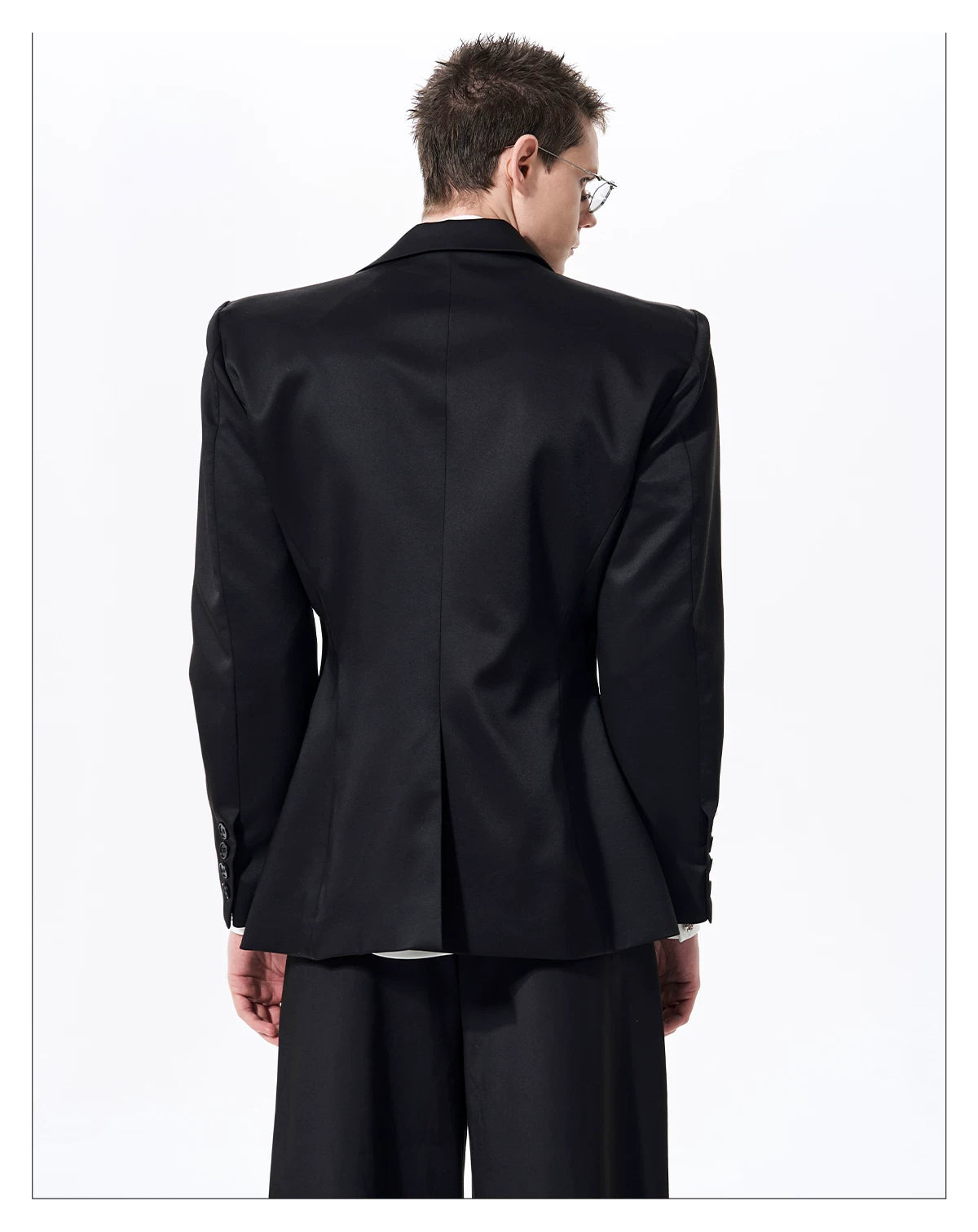 Eyelet Hardware Peaked Lapel Jacket 11