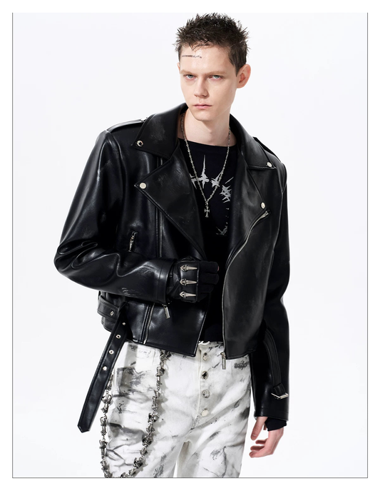 Smoke Damaged Cropped Rider Jacket 01