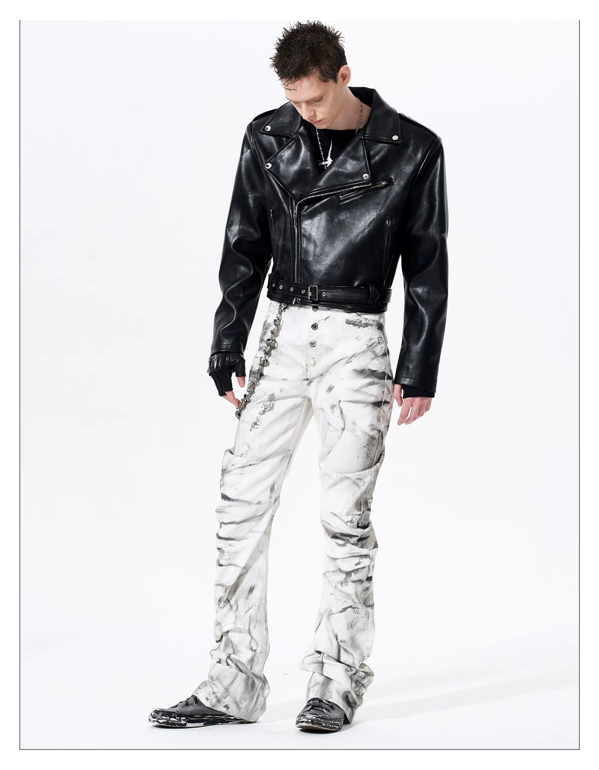 Smoke Damaged Cropped Rider Jacket 06