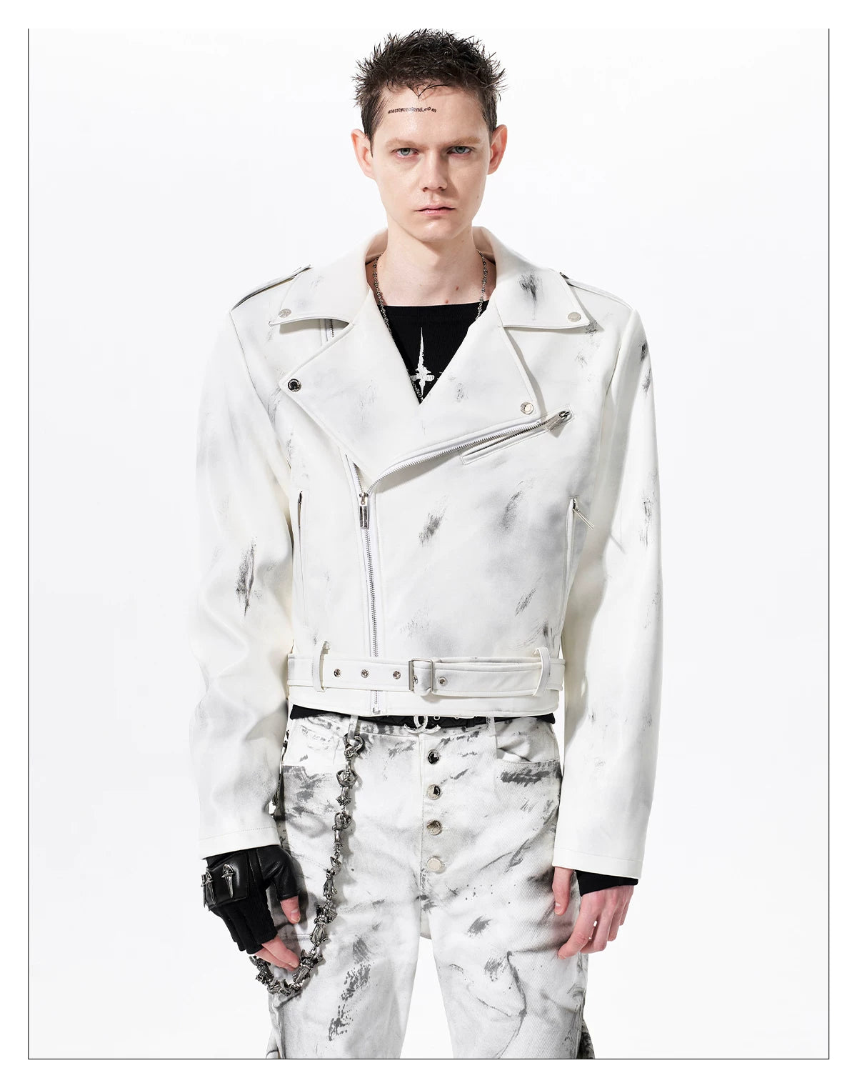 Smoke Damaged Cropped Rider Jacket 07