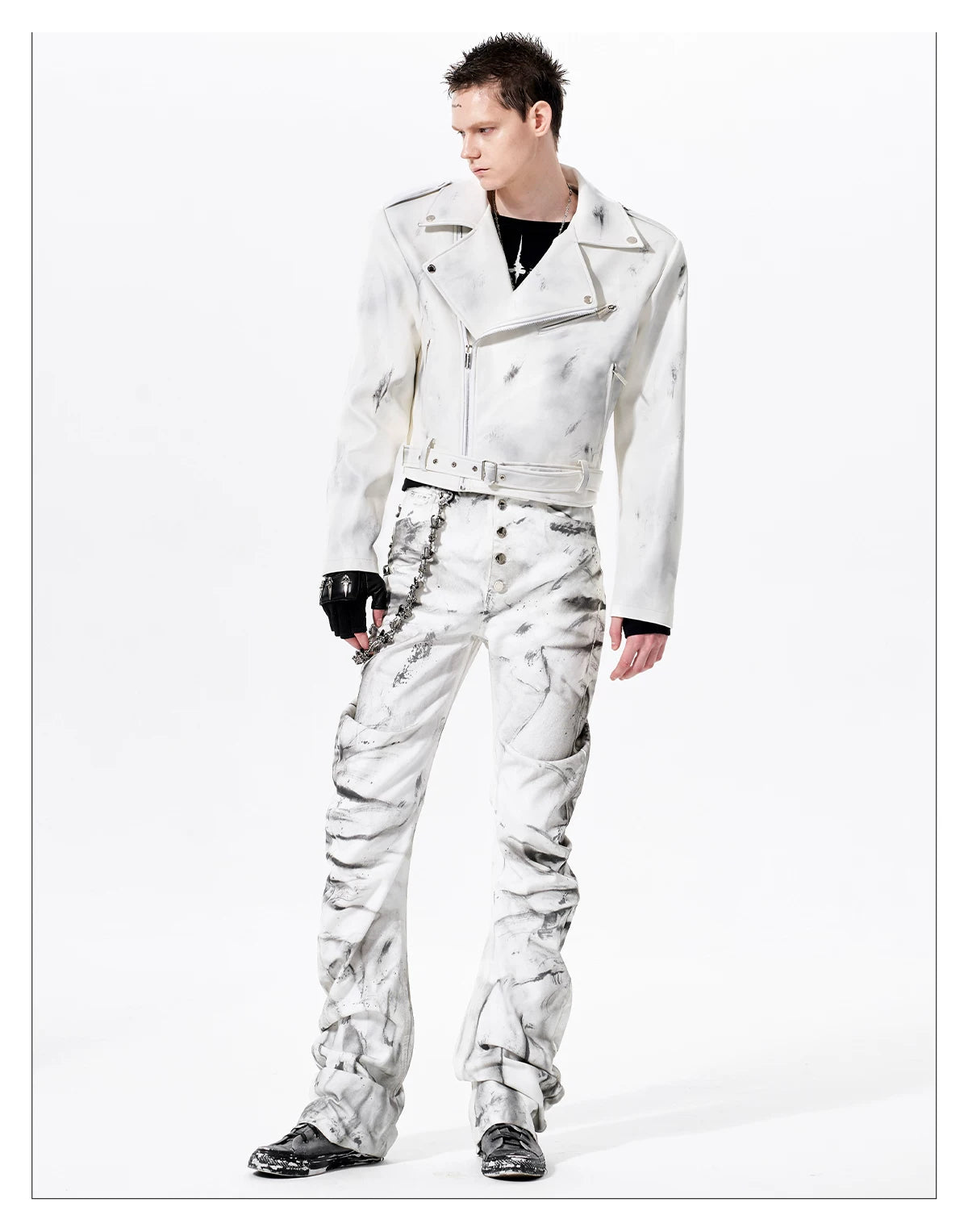 Smoke Damaged Cropped Rider Jacket 08