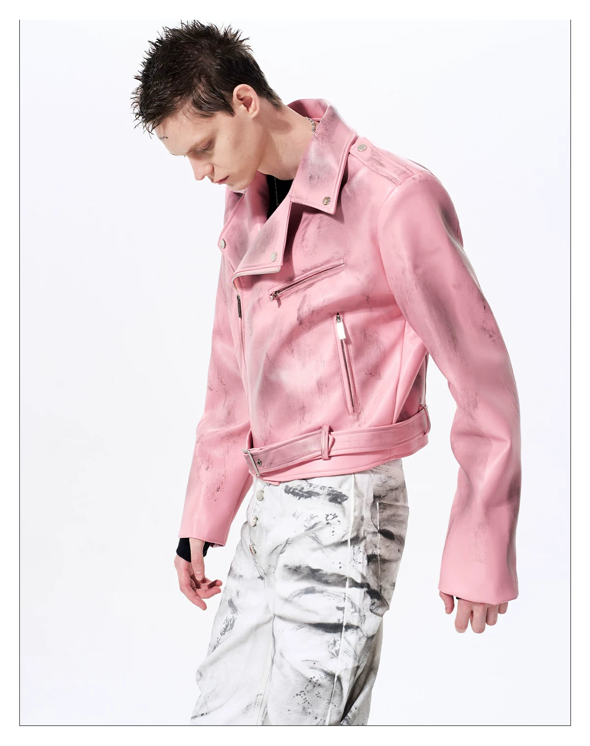 Smoke Damaged Cropped Rider Jacket 11
