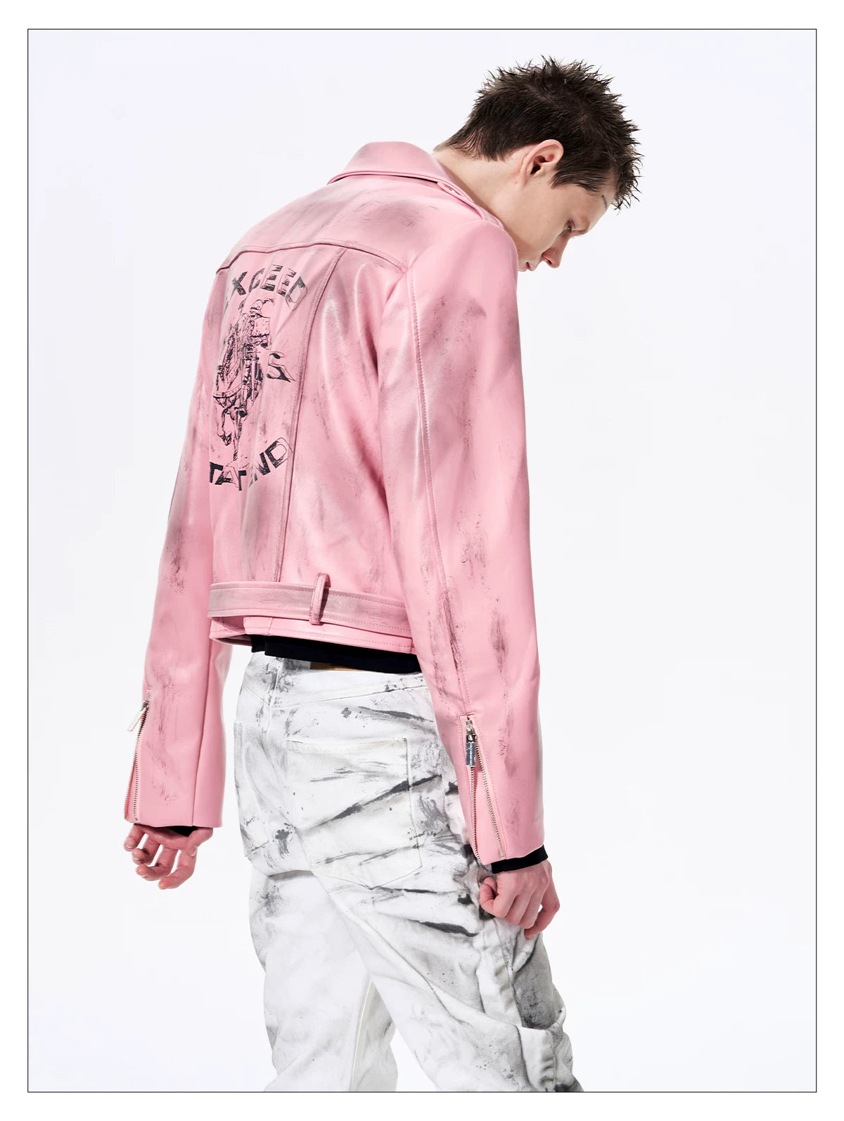 Smoke Damaged Cropped Rider Jacket 12