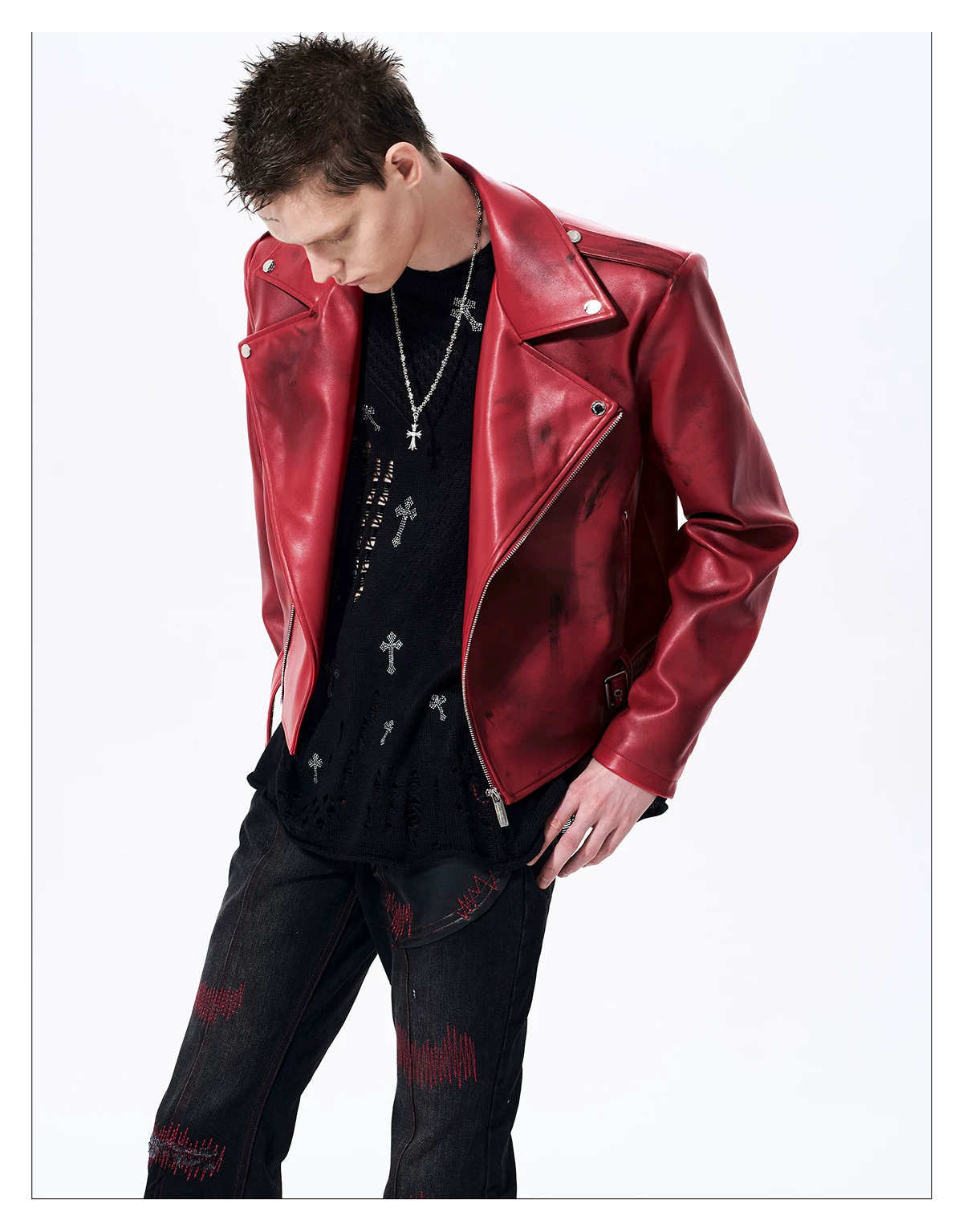Smoke Damaged Cropped Rider Jacket 15
