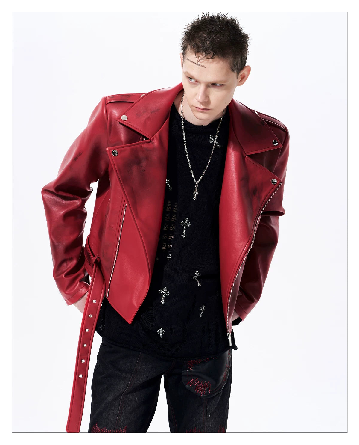 Smoke Damaged Cropped Rider Jacket 16
