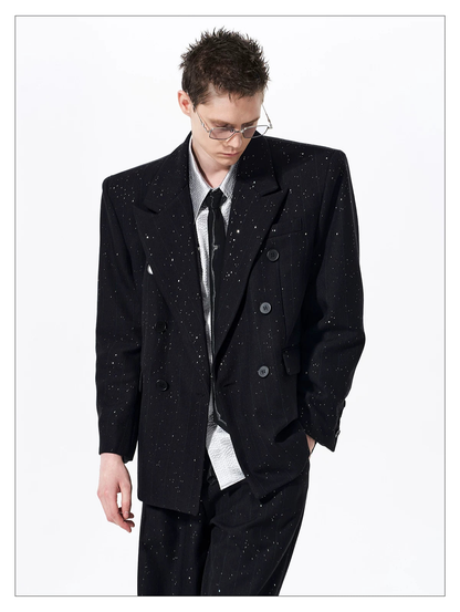 Sparkle Glitter Double Tailored Jacket 08