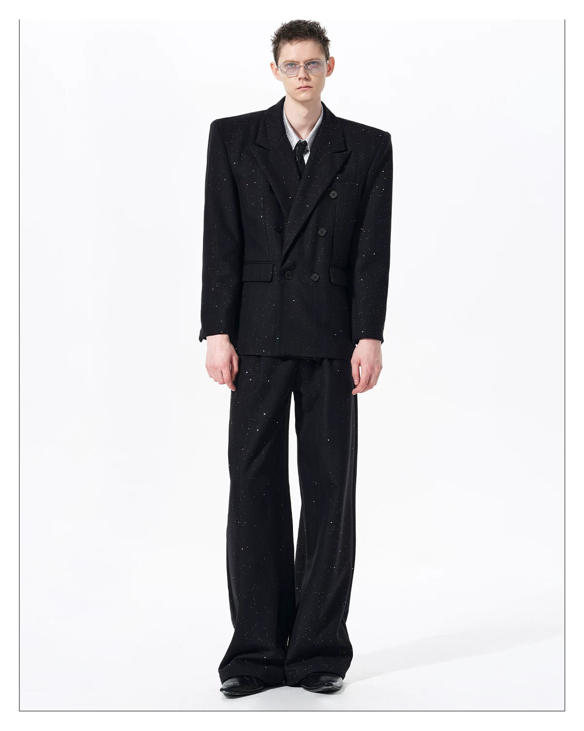 Sparkle Glitter Double Tailored Jacket 09