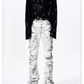 Smoke Damage Shirring Flare Pants 01