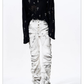 Smoke Damage Shirring Flare Pants 09