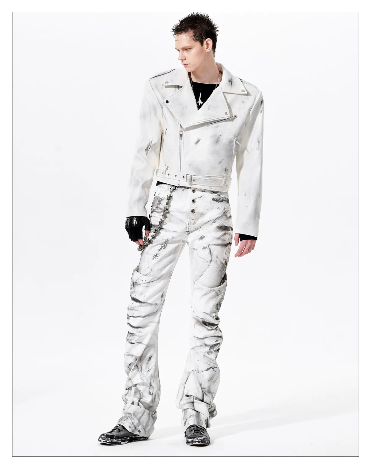 Smoke Damage Shirring Flare Pants 13