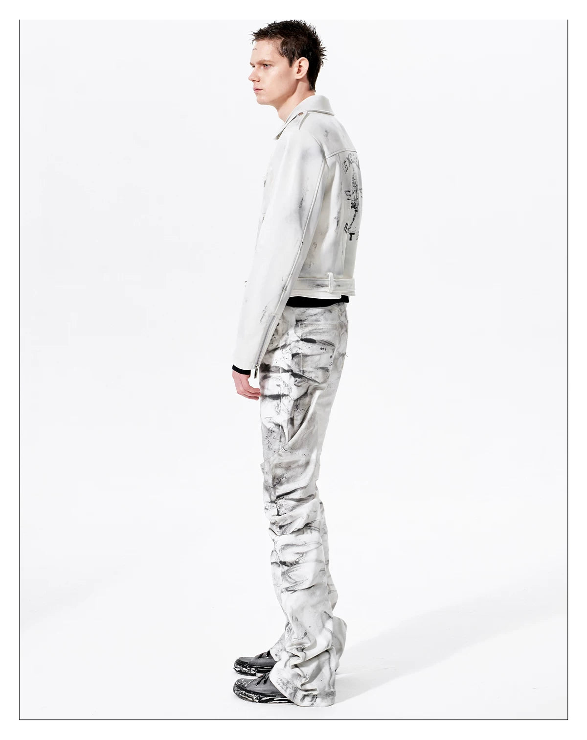 Smoke Damage Shirring Flare Pants 15
