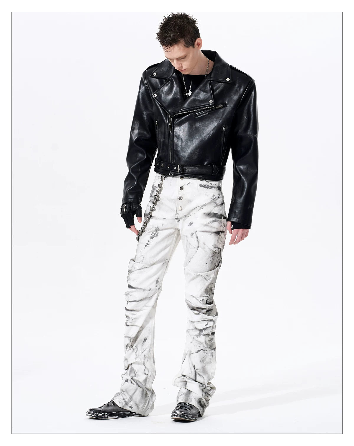 Smoke Damage Shirring Flare Pants 16