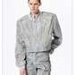 Vintage Wash Studs Denim Cropped Jacket 07