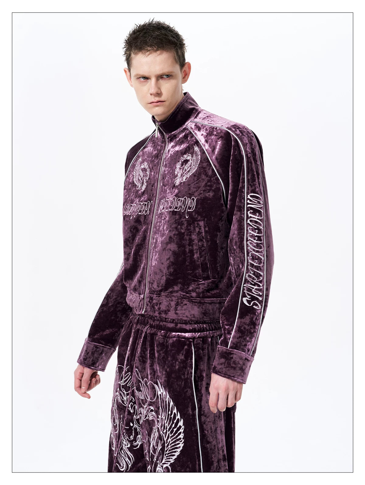 War Horse Embroidery Velvet Sweat Jacket 02