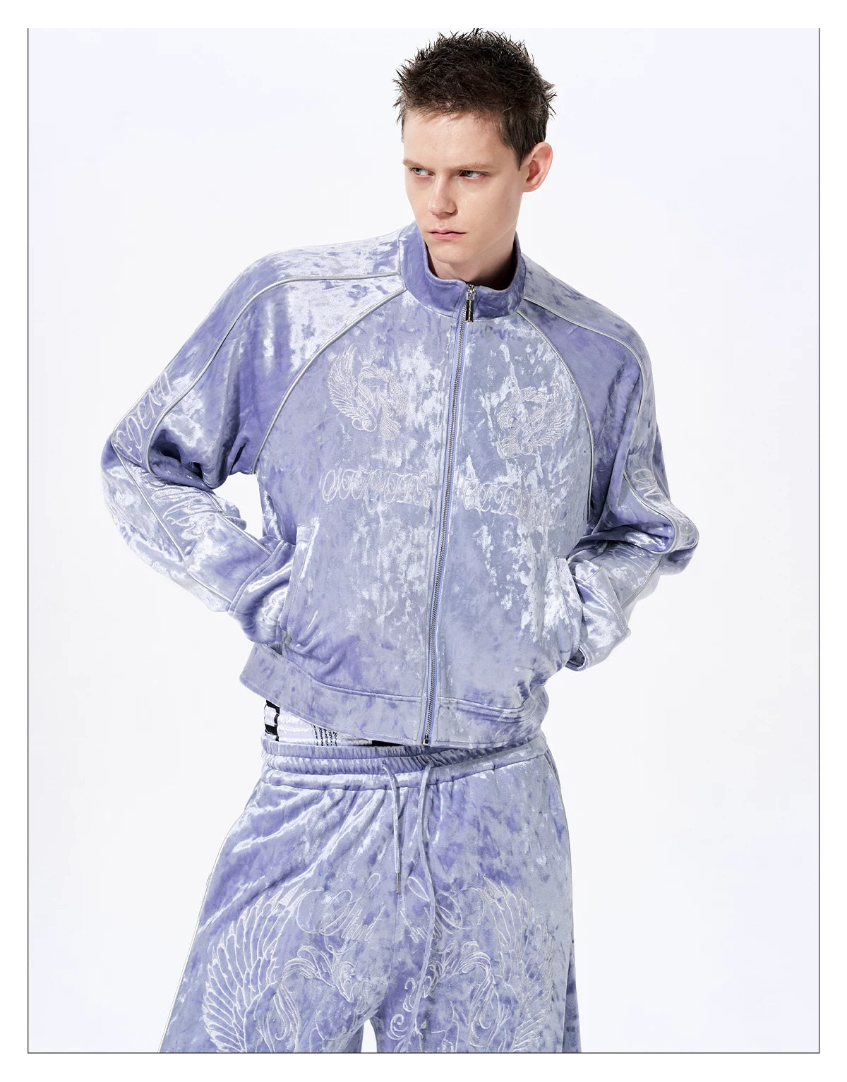 War Horse Embroidery Velvet Sweat Jacket 12