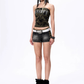 Camo Washed Denim Shorts 13