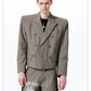 Check Double Breasted Jacket gm16413 01