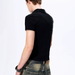Gothic Grunge Distressed Print Slim Polo gm16425 04
