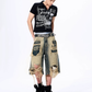 Gothic Grunge Distressed Print Slim Polo gm16425 05