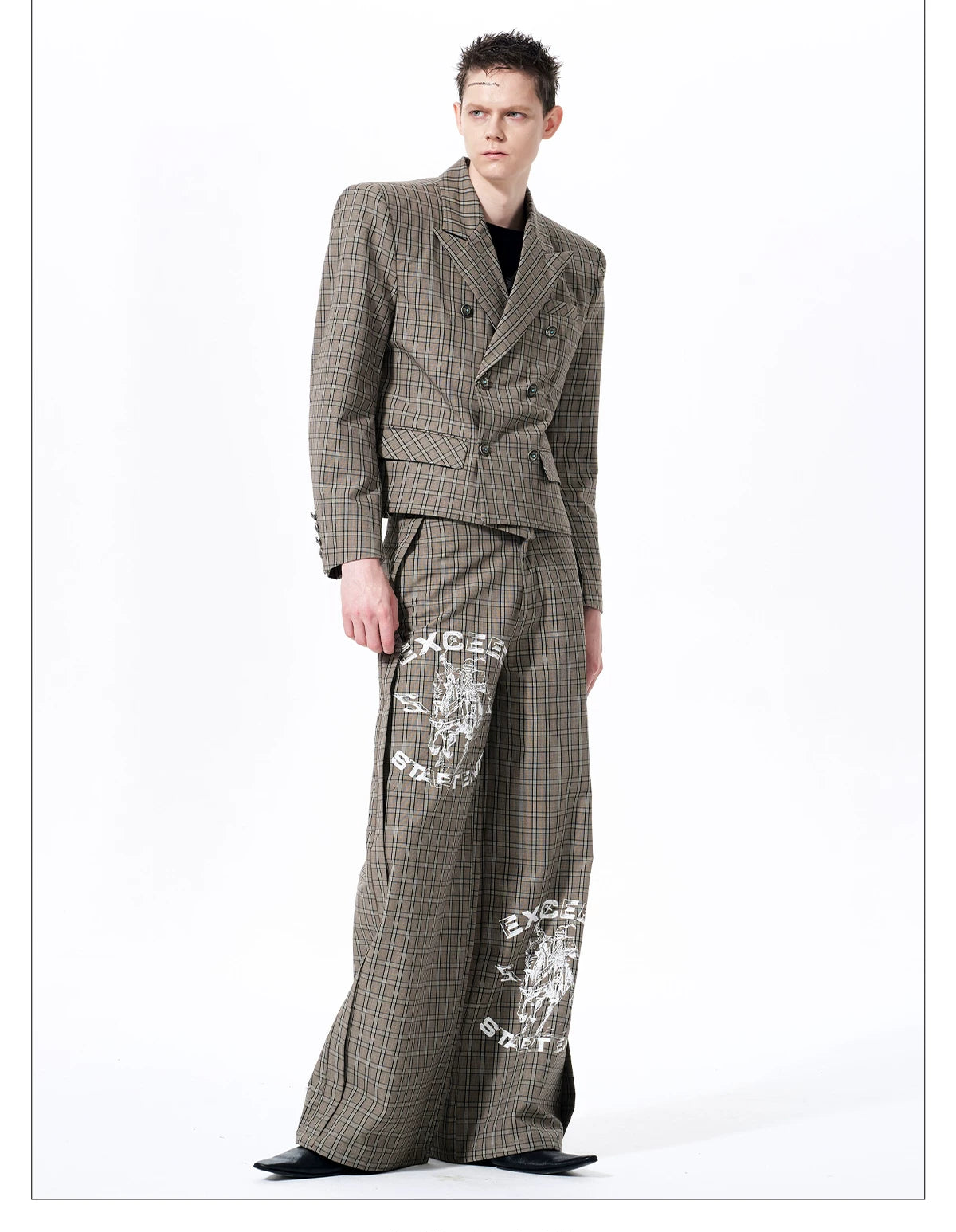 Check Double Breasted Jacket gm16413 06