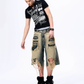 Gothic Grunge Distressed Print Slim Polo gm16425 06