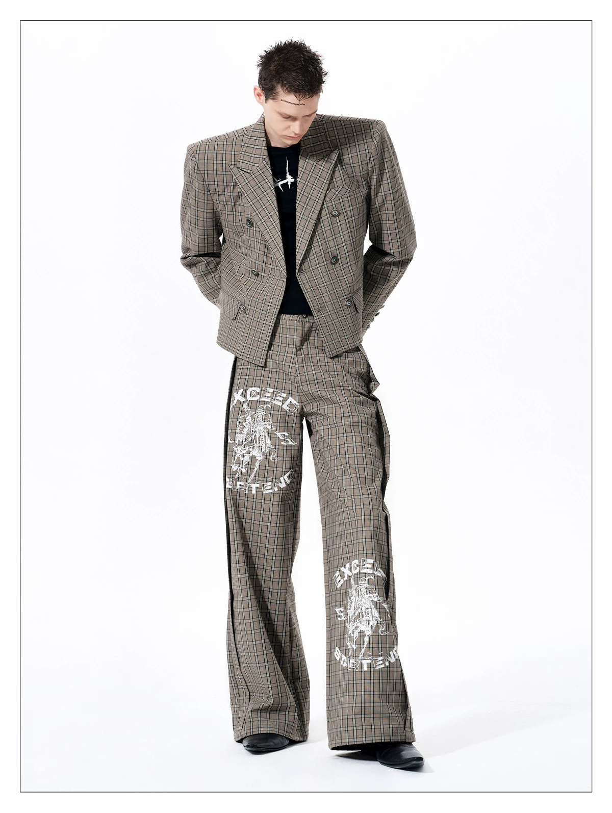 Check Double Breasted Jacket gm16413 09
