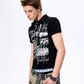Gothic Grunge Distressed Print Slim Polo gm16425 11
