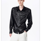 Herringbone Shoulder Studs Leather Jacket gm16412 - 01