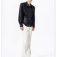 Herringbone Shoulder Studs Leather Jacket gm16412 - 06