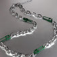 Green and silver necklace gm2185