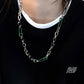 Green and silver necklace gm2185