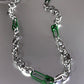 Green and silver necklace gm2185