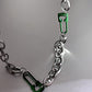 Green and silver necklace gm2185