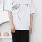 ローズグラフィックデザインTシャツ  gm2573
