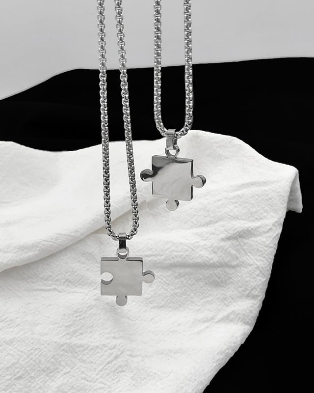 Silver puzzle necklace gm2400