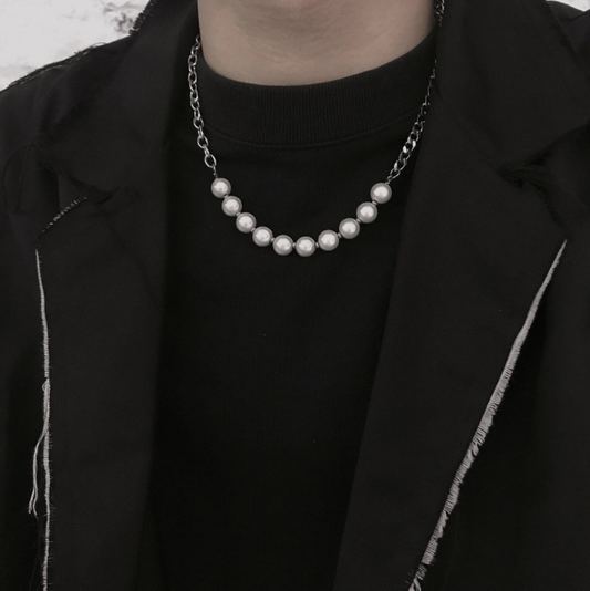 シルバーパールネックレス  gm1637